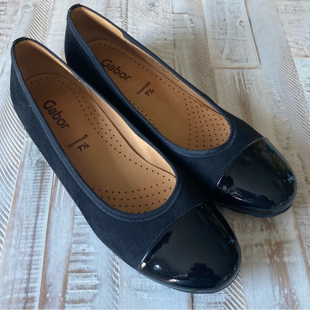 *NWOB* GABOR Hovercraft Nubuck Cap Toe Ballet Flats, Size 10